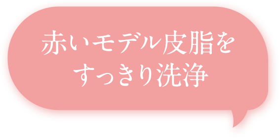 赤いモデル皮脂をすっきり洗浄